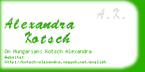 alexandra kotsch business card
